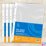 Kép 3/4 - Genotherm lefűzhető, A4, XXL 50 micron 250x310mm, extra SZÉLES víztiszta Bluering® 50 db/csomag