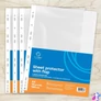 Kép 4/5 - Genotherm lefűzhető, A4, 150 micron oldalt füles Bluering® 10 db/csomag,