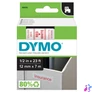 Kép 1/4 - Feliratozógép szalag Dymo Letratag Dymo D1 S0720550/45015 12mmx7m, ORIGINAL, piros/fehér