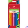 Kép 1/2 - Színes ceruza készlet háromszögletű Jumbo Faber-Castell 10klf. szín