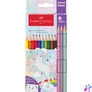 Kép 2/2 - Színes ceruza készlet hatszögletű DINOSZAURUSZ + matrica Faber-Castell 10+3klf. szín