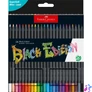Kép 2/2 - Színes ceruza készlet háromszögletű BLACK EDITION Faber-Castell fekete test 24klf. szín