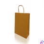Kép 1/8 - Sodrottfüles papírtáska 220x330mm 100mm talp M méret 200 db/doboz, bordázott barna