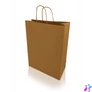 Kép 1/8 - Sodrottfüles papírtáska 320x420mm 150mm talp L méret 200 db/doboz, bordázott barna