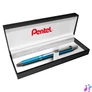 Kép 2/2 - Rollertoll 0,35mm, fém skyblue test, Pentel Energel BL407S-A, írásszín kék