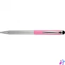 Kép 3/3 - Golyóstoll metál rózsa test, Zebra Stylus Telescopic, írásszín kék