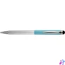 Kép 4/4 - Golyóstoll metál világoskék test, Zebra Stylus Telescopic, írásszín kék