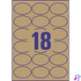 Kép 3/6 - Avery 7103-25 63,5x42,3mm ovális újrahasznosított barna kraft etikett