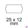 Kép 2/2 - 25x12mm 5db/csomag fehér árazógépszalag