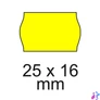 Kép 2/2 - 25x16mm 5db/csomag sárga árazógépszalag