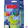 Kép 1/2 - Faber-Castell Dinoszaurusz 10+3 db filctoll készlet, glitteres matricával