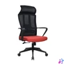 Kép 2/4 - IRISOffice Astra narancs/fekete ergonómikus, szövet-hálós irodai forgószék fej és háttámasszal