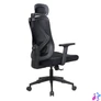 Kép 4/4 - IRISOffice Eclipse fekete ergonómikus, szövet-hálós irodai forgószék fej és háttámasszal