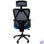 Kép 4/4 - IRISOffice Eclipse kék/szürke ergonómikus, szövet-hálós irodai forgószék fej és háttámasszal