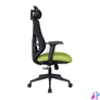 Kép 3/5 - IRISOffice Mirage zöld/fekete ergonómikus,  szövet-hálós irodai forgószék fej és háttámasszal