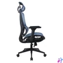 Kép 3/5 - IRISOffice Helix kék ergonómikus, szövet-hálós irodai forgószék fej és háttámasszal