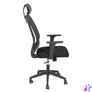 Kép 2/3 - IRISOffice Felix fekete, ergonómikus, szövet-hálós irodai forgószék fejtámasszal