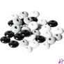 Kép 2/2 - Knorr Prandell ovális 33 darabos fekete-fehér fa gyöngy csomag