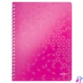 Kép 1/4 - Leitz Wow A4 80lapos kockás rózsaszín spirálfüzet