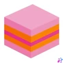 Kép 7/8 - Post-it 51×51mm 400lap vegyes szín öntapadó mini jegyzetkocka 100% PEFC, SGSCH-PEFC-COC-110078