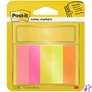 Kép 1/3 - Post-it 15x50mm 5x100lap neon papír jelölőlap 100% PEFC, SGSCH-PEFC-COC-110078