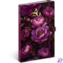 Kép 1/3 - Realsystem 2026 Purple Flowers 5414 13x21 cm gumipántos agenda/notesz