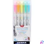 Kép 2/5 - Zebra Mildliner Brush Fluorescent 5db-os kettős végű ecset marker