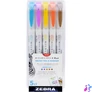 Kép 1/5 - Zebra Mildliner Brush Warm 5db-os kettős végű ecset marker