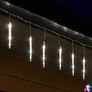 Kép 1/5 - HOME KJL288 jégcsap fényfüzér, 3,5m hosszú, 288db hidegfehér SMD LED, 8db jégcsap/36db LED, hálózati adapter, kül- és beltéri kivitel