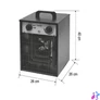 Kép 2/2 - HOME FKI5 hordozható ventilátoros fűtőtest, max. 5000 W, 2 fokozat, termosztát, IPX4, dupla falú ház